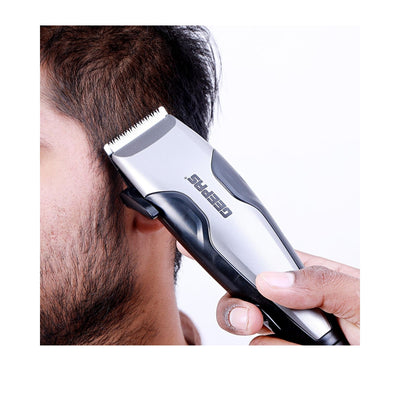 Geepas GTR8654 Hair Clipper with Ceramic Blade- Styling tools, Hair Trimmer Cutting Professional Grooming Clippers with 4Combs, Brush & Oil for Adult and Kids |15W | Ideal for Salon & Home Use