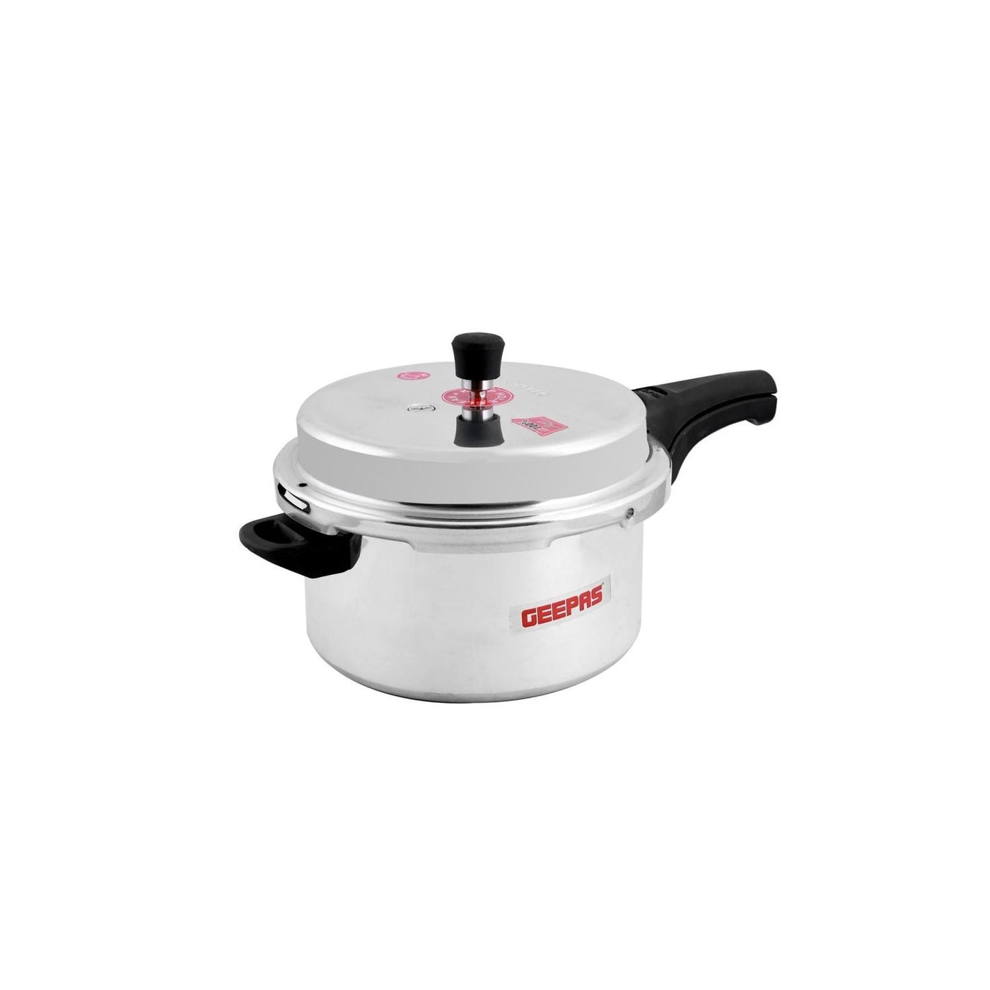 Geepas GPC327 7.5L Stainless Steel Induction Base Pressure Cooker - Lightweight & Durable Cooker with Lid, Cool Handle & Safety Valves | 5 Years Warranty