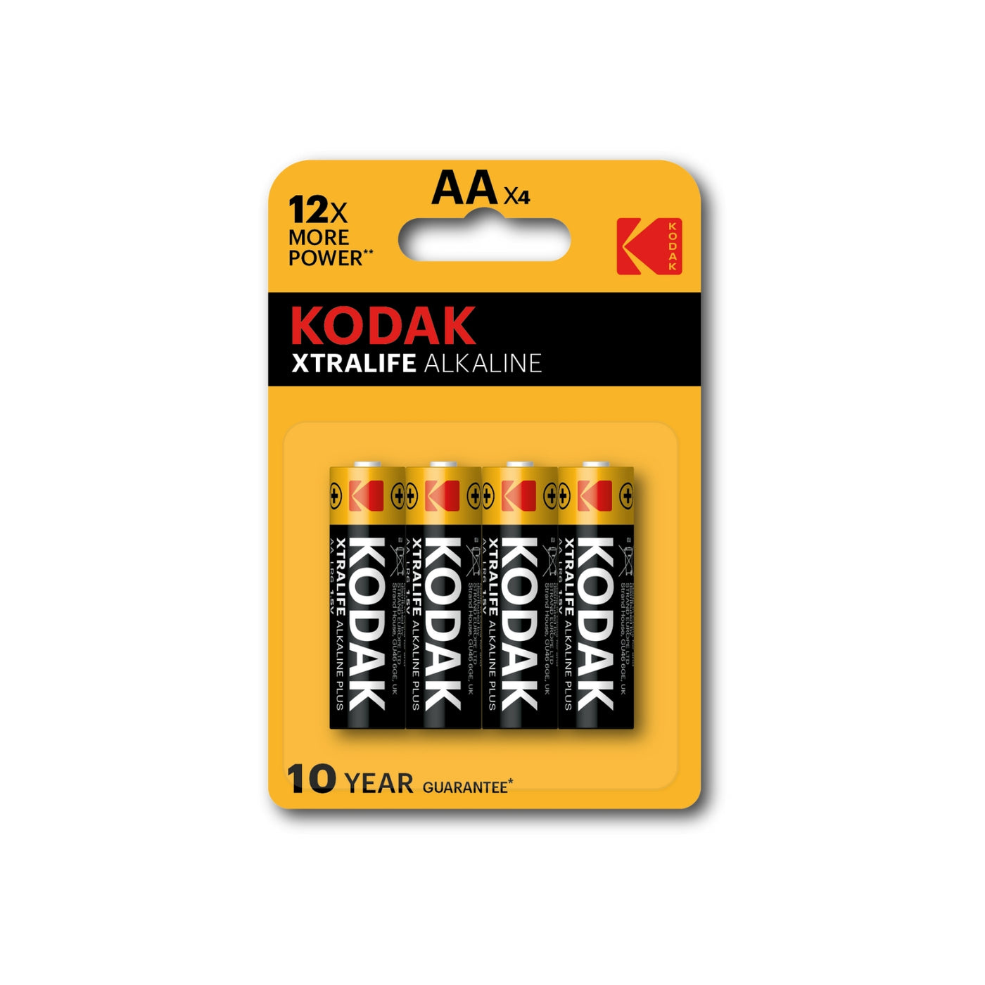 Kodak Xtralife Alkaline AA Batteries - 4 Pcs