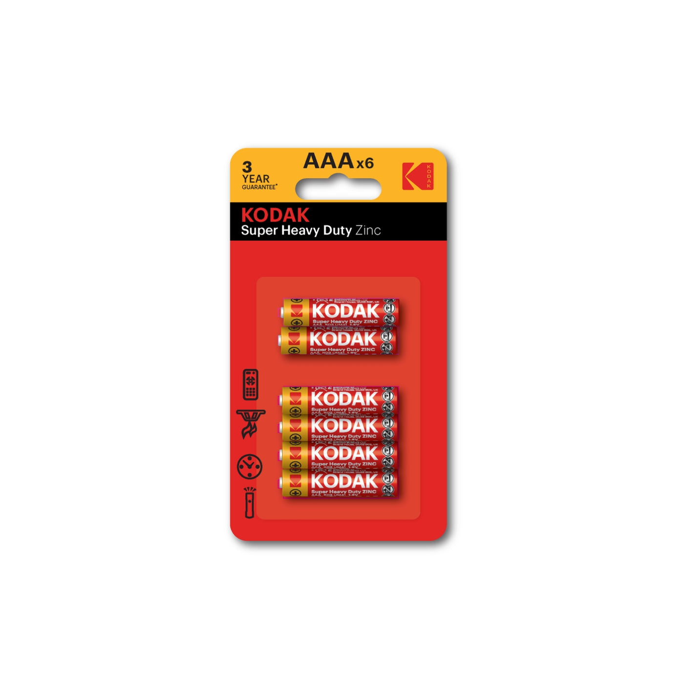 Kodak ZINC Super Heavy Duty AAA Battery (4+2 pack)