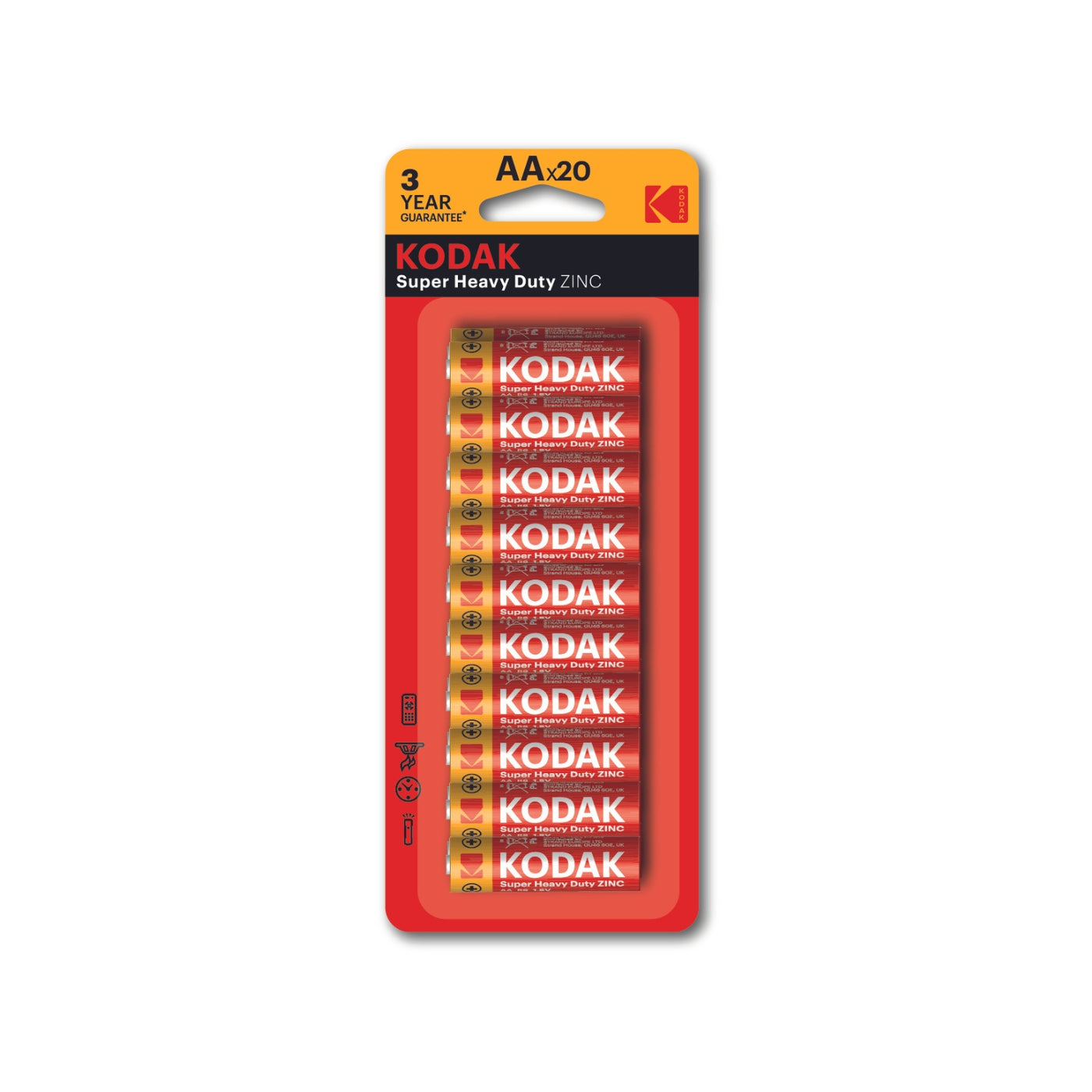 Kodak ZINC Super Heavy Duty AA Battery (20 pack)