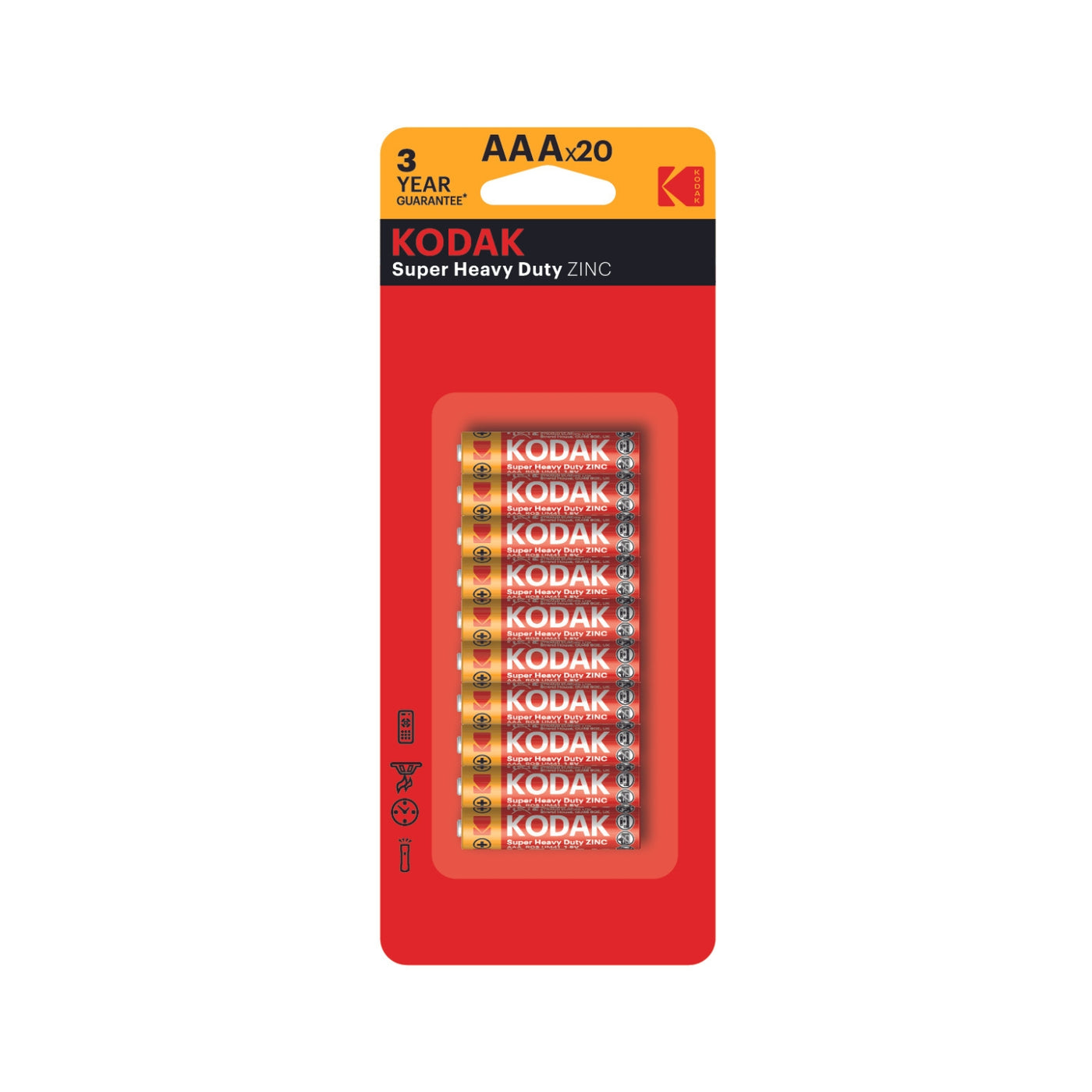 Kodak ZINC Super Heavy Duty AAA Battery (20 pack)