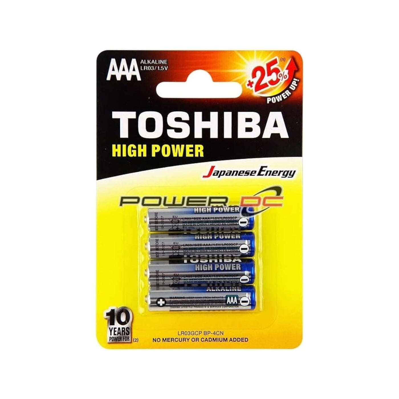 TOSHIBA HIGHPOWER LR 03 AAA  4 +2