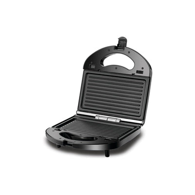 Sandwich & Grill Maker Non-Stick 2-in-1 Interchangeable Sandwich and Grill Maker With Indicator and Ready to Cook Lights 2 Years Warranty 780.0 W TS2120-B5 Black and Sliver