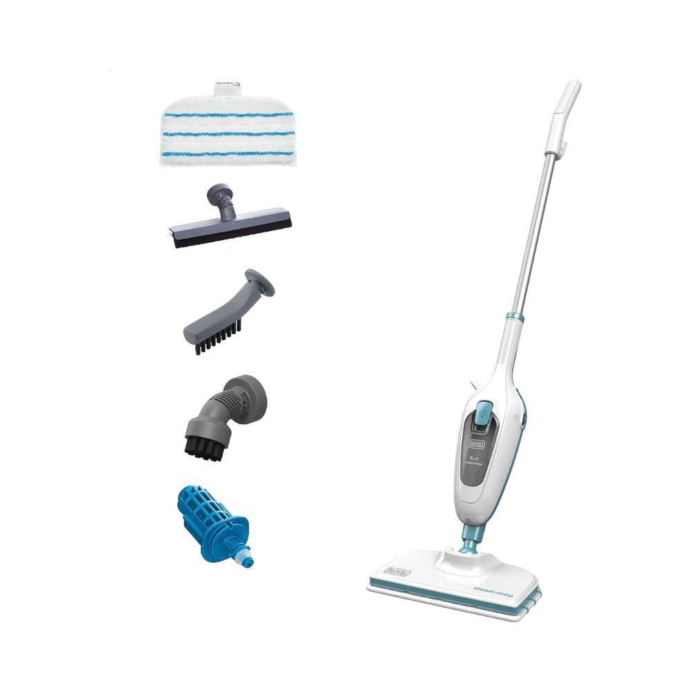 5-in-1 Steam Mop with Superheated Steam with 5 Accessories, Swivel Head, 1300 W, 380 ml