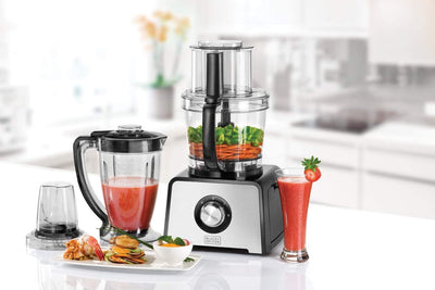 Brown Box 800W 41 Function 4-in-1 Food Processor, Black/Silver