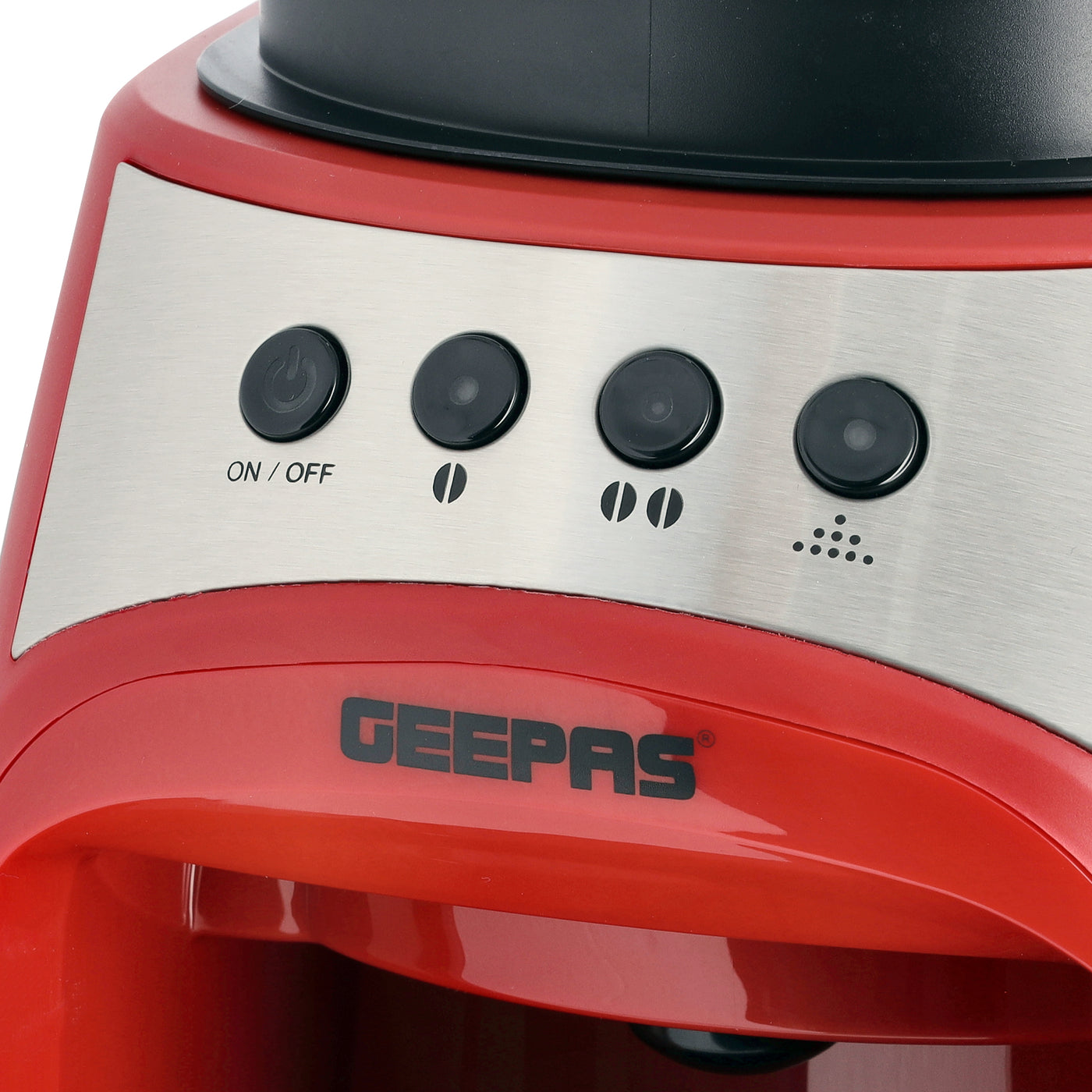 Geepas Grinder & Drip Coffee Maker, 3.5L, 4 cups, GCM41512 | Washable Filter | Non-Stick Coating Keep Warm Function | Filter Holder & Grinder | Water Level Gauge