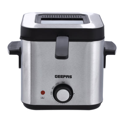 Deep Fryer With Viewing Window Adjustable Temperature Control Non Stick Basket 1.5 L 900 W GDF36016 Silver/Black