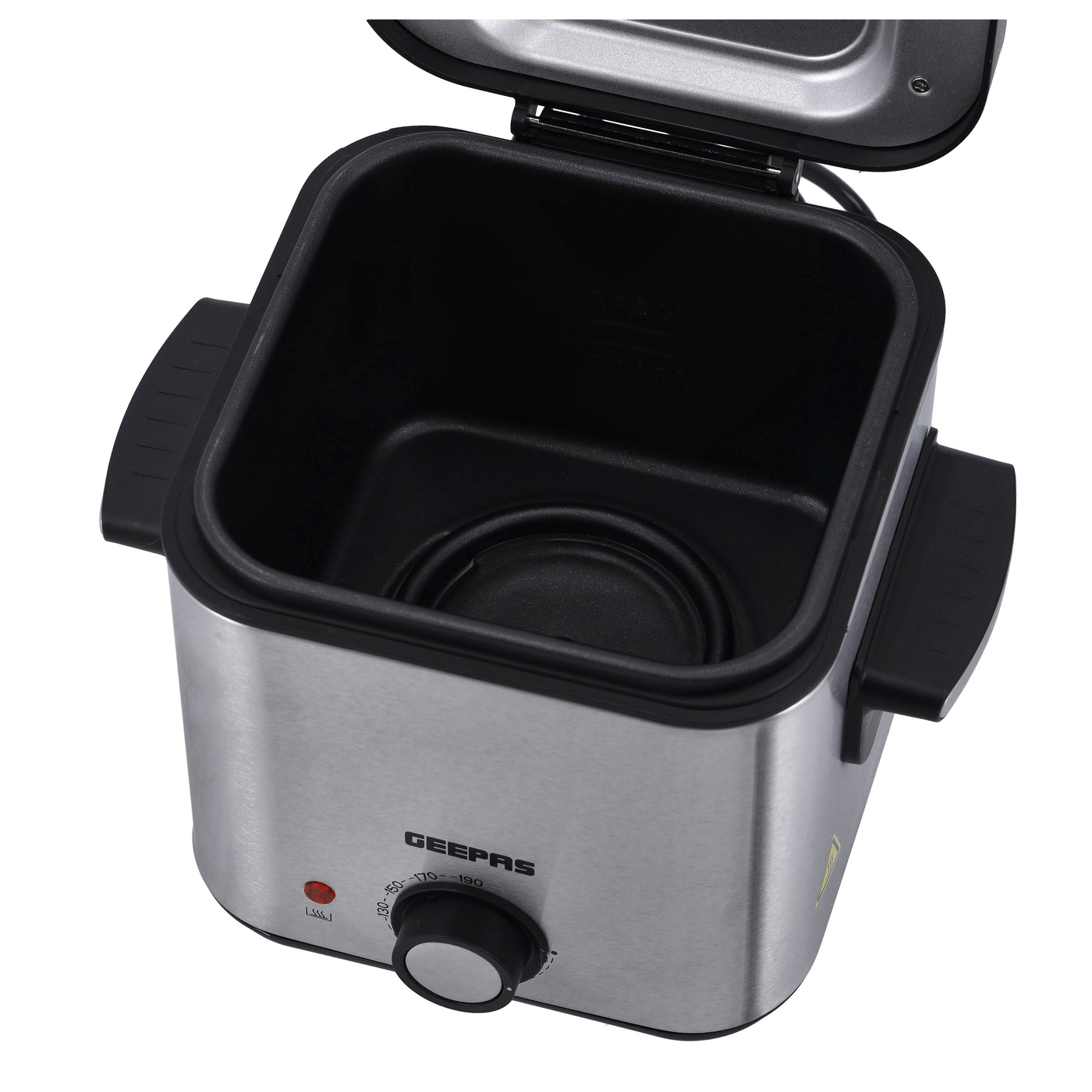 Deep Fryer With Viewing Window Adjustable Temperature Control Non Stick Basket 1.5 L 900 W GDF36016 Silver/Black