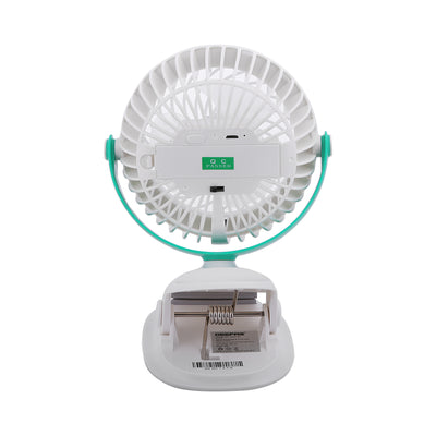 Geepas GF21137  Rechargeable Clip Fan with Light | 2-in-1 | Two Quiet Speeds with 7 Hours Continuous Working |1200 Mah Battery | - Ideal for The Home, Office & More