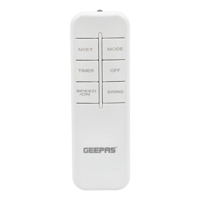 Geepas 16" Mist Fan with Remote Control, 3 Speed Setting, GF21160 | Oscillation & Tilt Function | 0.5-7.5H Timer Function | Transparent Water Tank | LCD Display | Home & Office Use