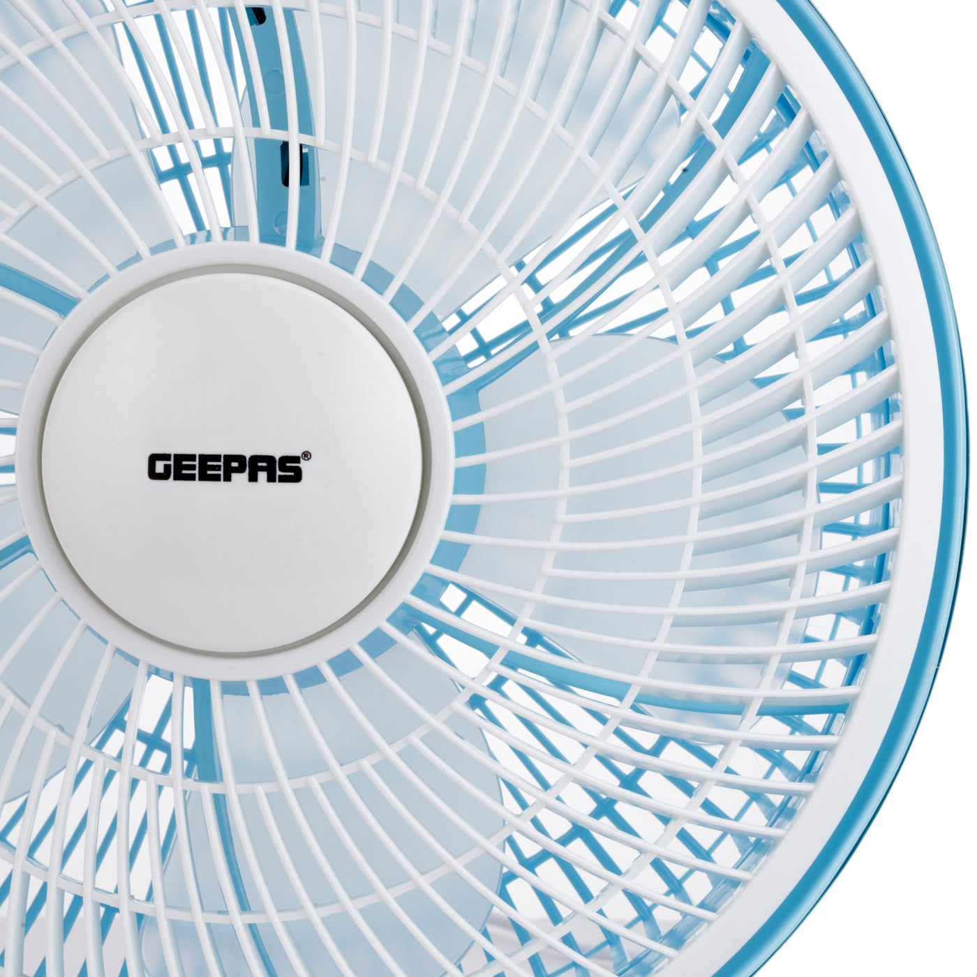 Geepas 12" Box Fan- GF926| High Performance Fan with 3-Speed Controls and 5 Leaf Blades| Adjustable Pitch Angle and Efficient Cooling| High Performance 45W Motor for High Speed Wind| 2 Years Warranty| Blue