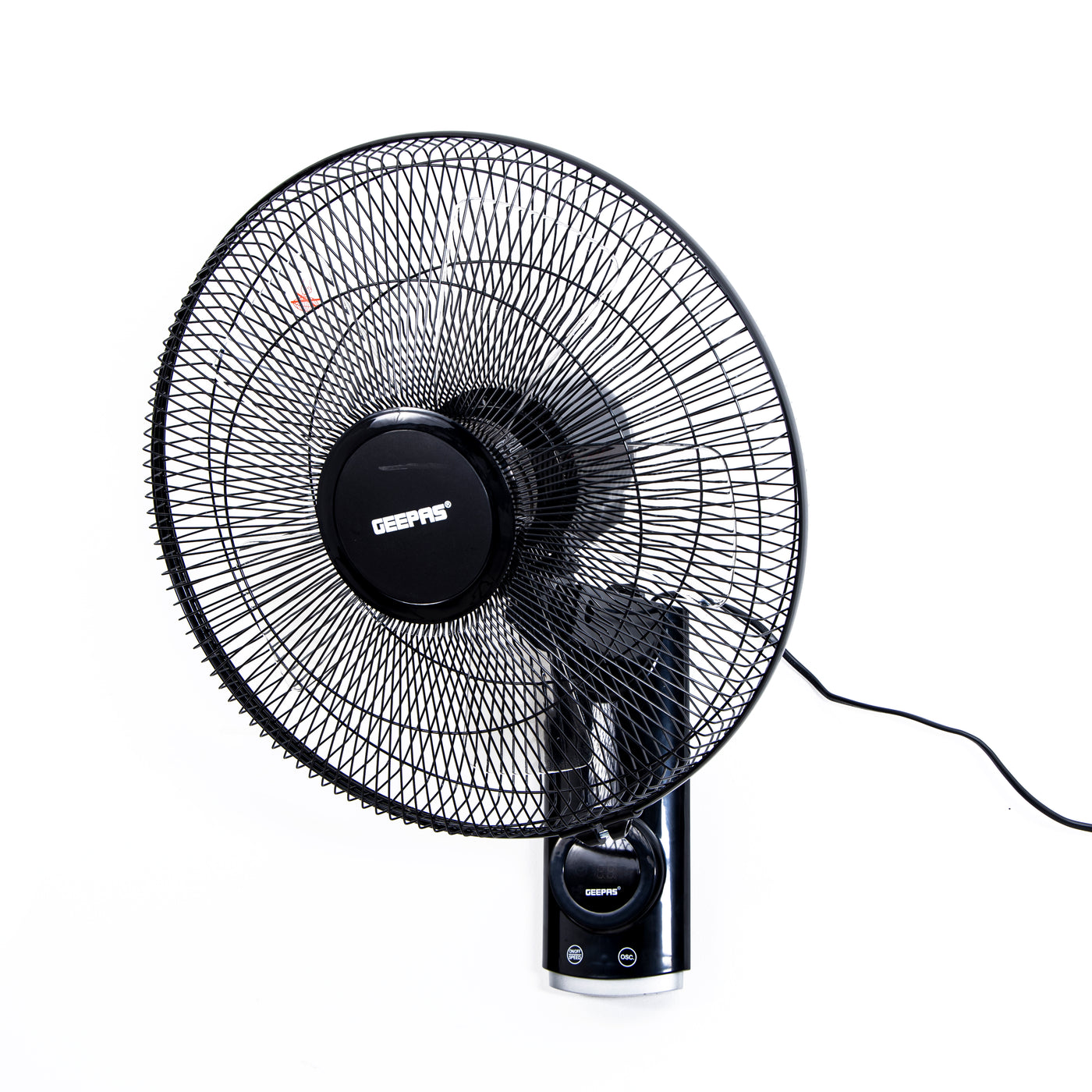 Geepas 16-Inch Wall Fan 60W - 3 Speed Settings with 7.5 Hours Timer | Wide Oscillation & Oveheat Protectio| Ideal for Home, Green House, Work Room or Office Use