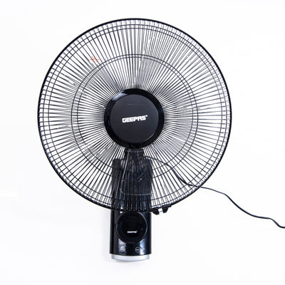 Geepas 16-Inch Wall Fan 60W - 3 Speed Settings with 7.5 Hours Timer | Wide Oscillation & Oveheat Protectio| Ideal for Home, Green House, Work Room or Office Use