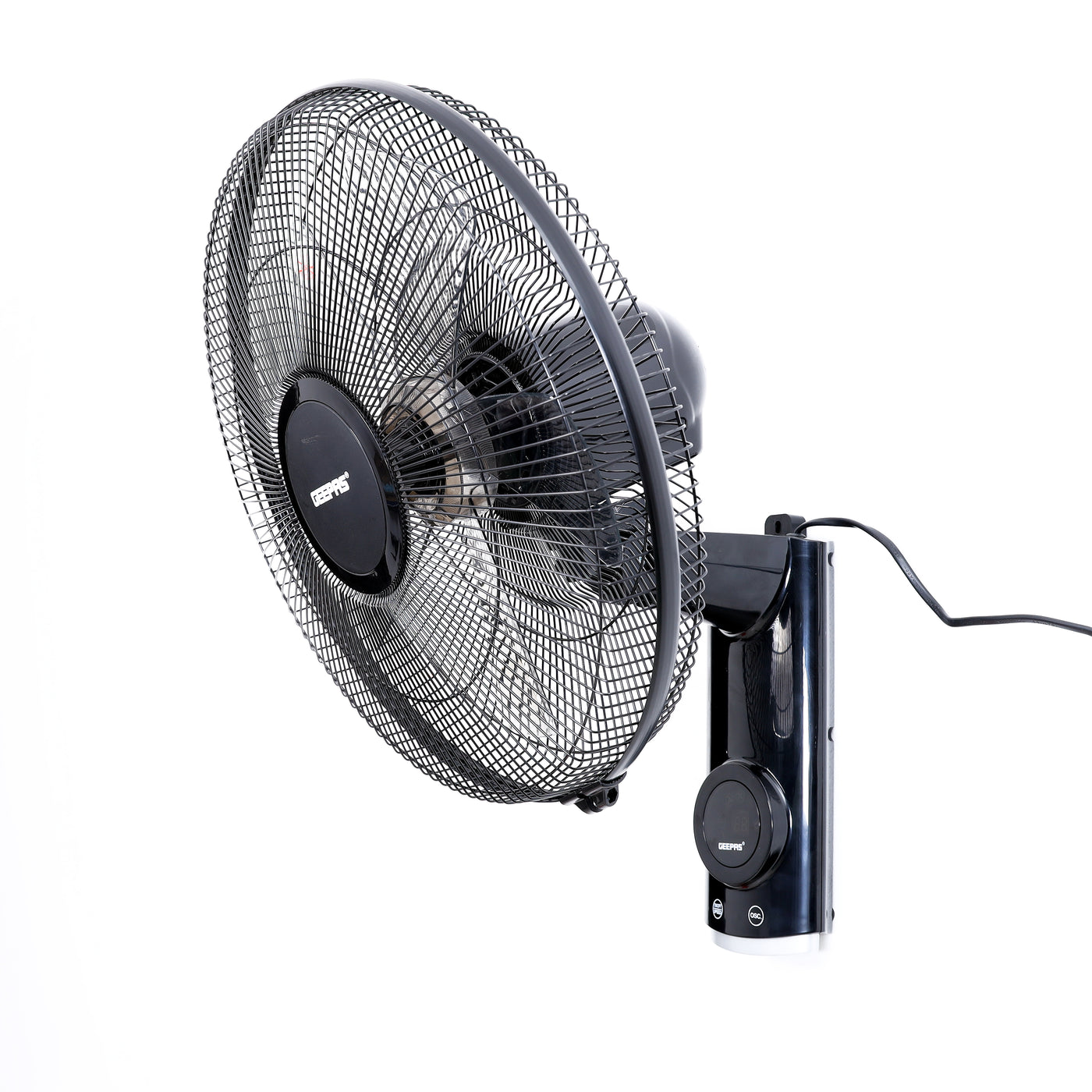 Geepas 16-Inch Wall Fan 60W - 3 Speed Settings with 7.5 Hours Timer | Wide Oscillation & Oveheat Protectio| Ideal for Home, Green House, Work Room or Office Use