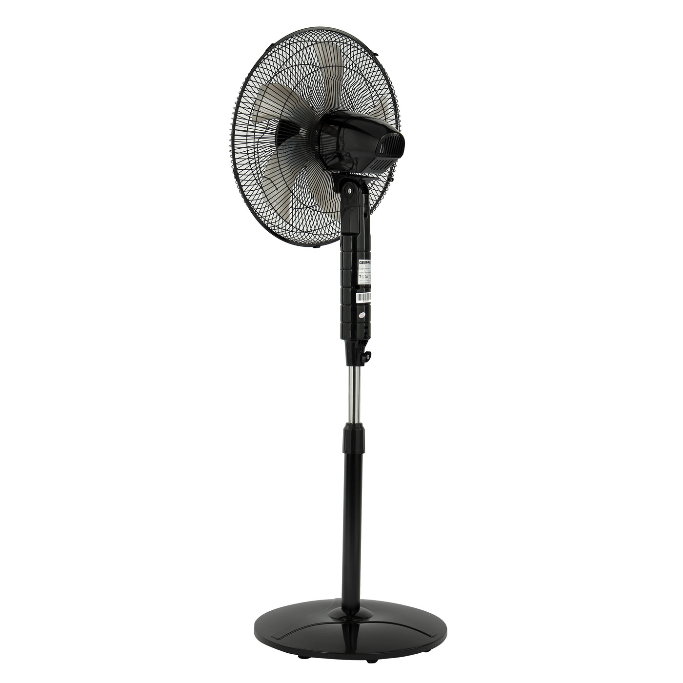 Geepas 16" Remote Control Stand Fan- GF9489| High Performance Fan with 3-Speed Controls, 5 Leaf Blades and Remote Control| Adjustable Tilt Angle, Height and Efficient Cooling| High Performance 60W Motor for High Speed Wind| 2 Years Warranty| Black