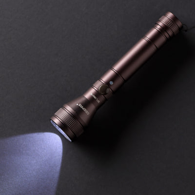 Geepas Rechargeable LED Flashlight- GFL3861N| Light Source: CREE LED, High Grade Aluminum Alloy Housing| Perfect for Indoor and Outdoor Use, 200,000 Hours Guaranteed Life for Bulb, 2 Hours Working Time