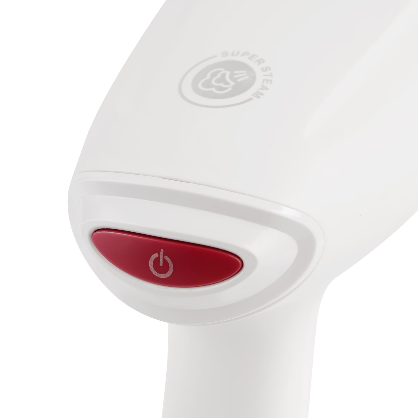 Geepas Handheld Garment Steamer- GGS25021| 1370-1630 W, Fast Heating with Auto Shut-Off| Suitable for All Kinds of Fabric and Safe for Delicate Fabrics| Equipped with Ceramic Head and Detachable Water Tank| White and Maroon, 2 Years Warranty