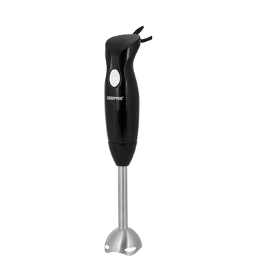 Geepas Hand Blender 200W, 2 Speed, Stainless Steel Blade, GHB6143 | Low Noise DC Motor | Detachable Stick | Ideal for Making Smoothies, Milk Shakes, Baby Food | Anti-Splash Blade Guard