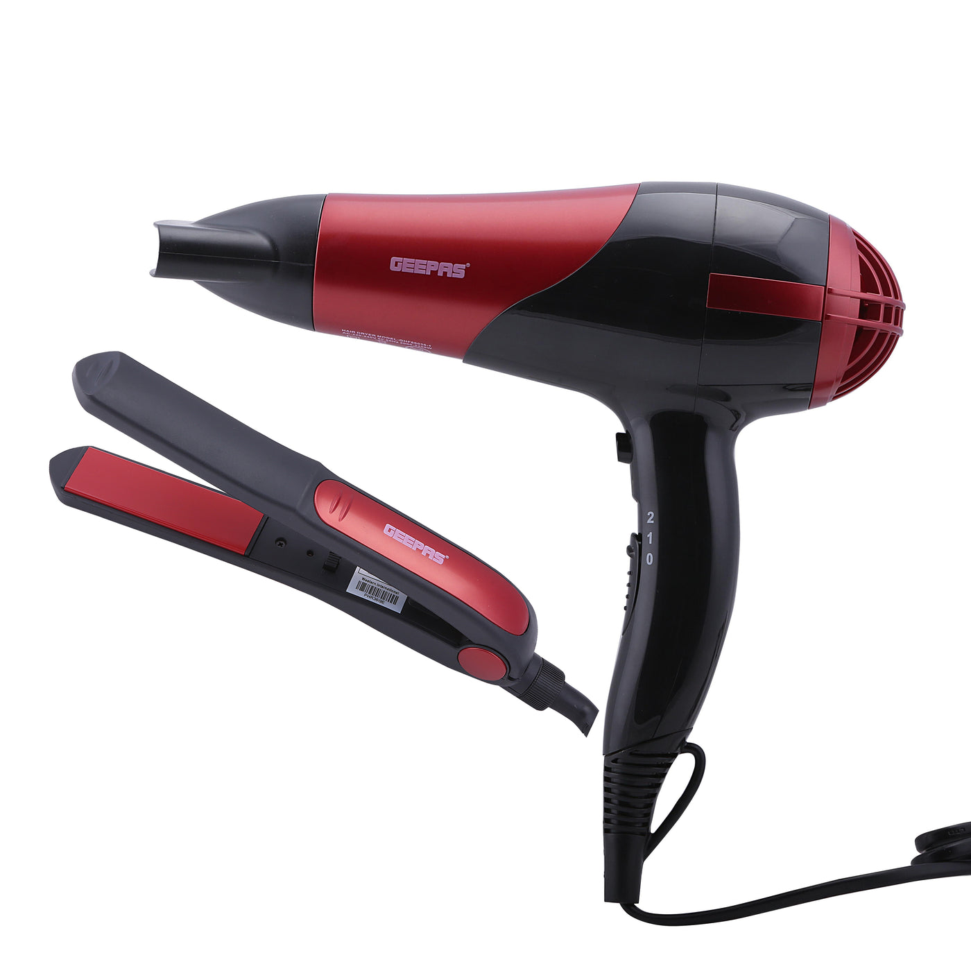 Hair Dryer & Hair Straightener, 2 Speed Settings, GHF86036 | 2-in-1 Travel Kit of Dryer & Straightener | Professional Styler | Ceramic Coating Plates