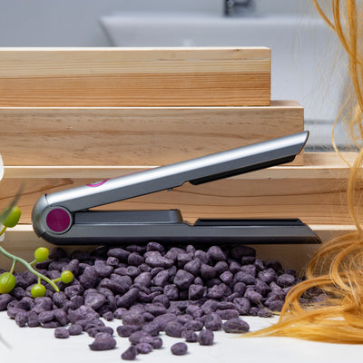 Geepas Rechargeable Hair Straightener- GHS86057 | Ceramic Coating Floating Plate, Electro Thermal Film | 1.5-2 Hours Charging Time and More Than 30 Minutes Run Time | Ergonomic Grip Handle, Portable Hair Brush| 2-Year Warranty, Silver