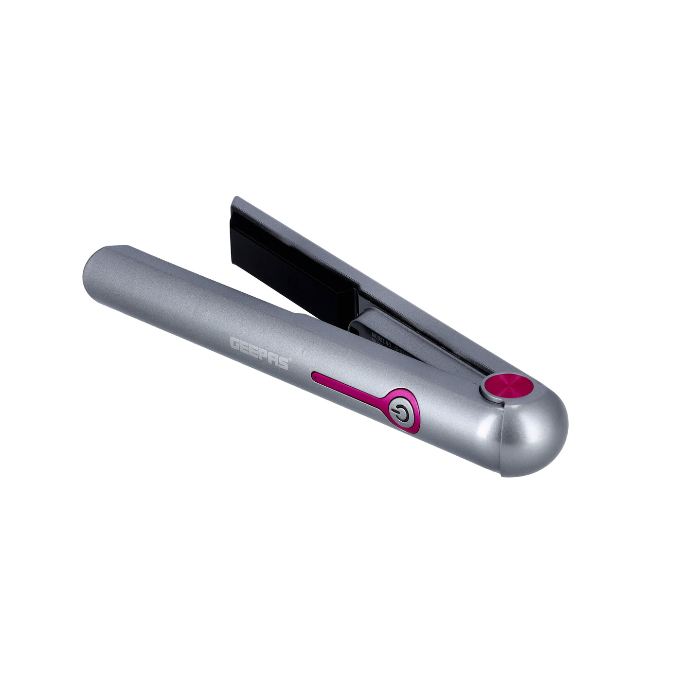 Geepas Rechargeable Hair Straightener- GHS86057 | Ceramic Coating Floating Plate, Electro Thermal Film | 1.5-2 Hours Charging Time and More Than 30 Minutes Run Time | Ergonomic Grip Handle, Portable Hair Brush| 2-Year Warranty, Silver