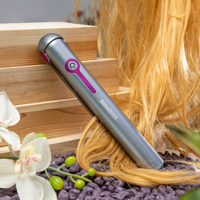 Geepas Rechargeable Hair Straightener- GHS86057 | Ceramic Coating Floating Plate, Electro Thermal Film | 1.5-2 Hours Charging Time and More Than 30 Minutes Run Time | Ergonomic Grip Handle, Portable Hair Brush| 2-Year Warranty, Silver