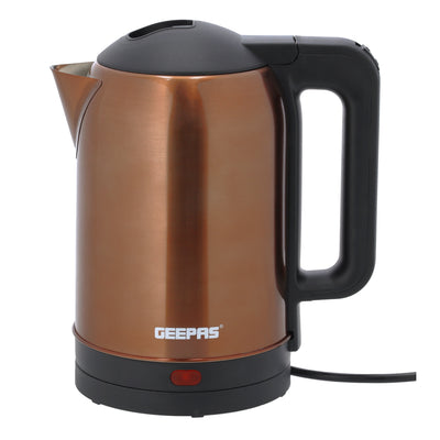 Geepas 1.8 L Stainless Steel Electric Kettle- GK38053| 360-Degrees Rotation, Boil Dry Protection and Automatic Cut-Off| Perfect for Boiling Water, Milk, Tea| 1500 W, Copper Color