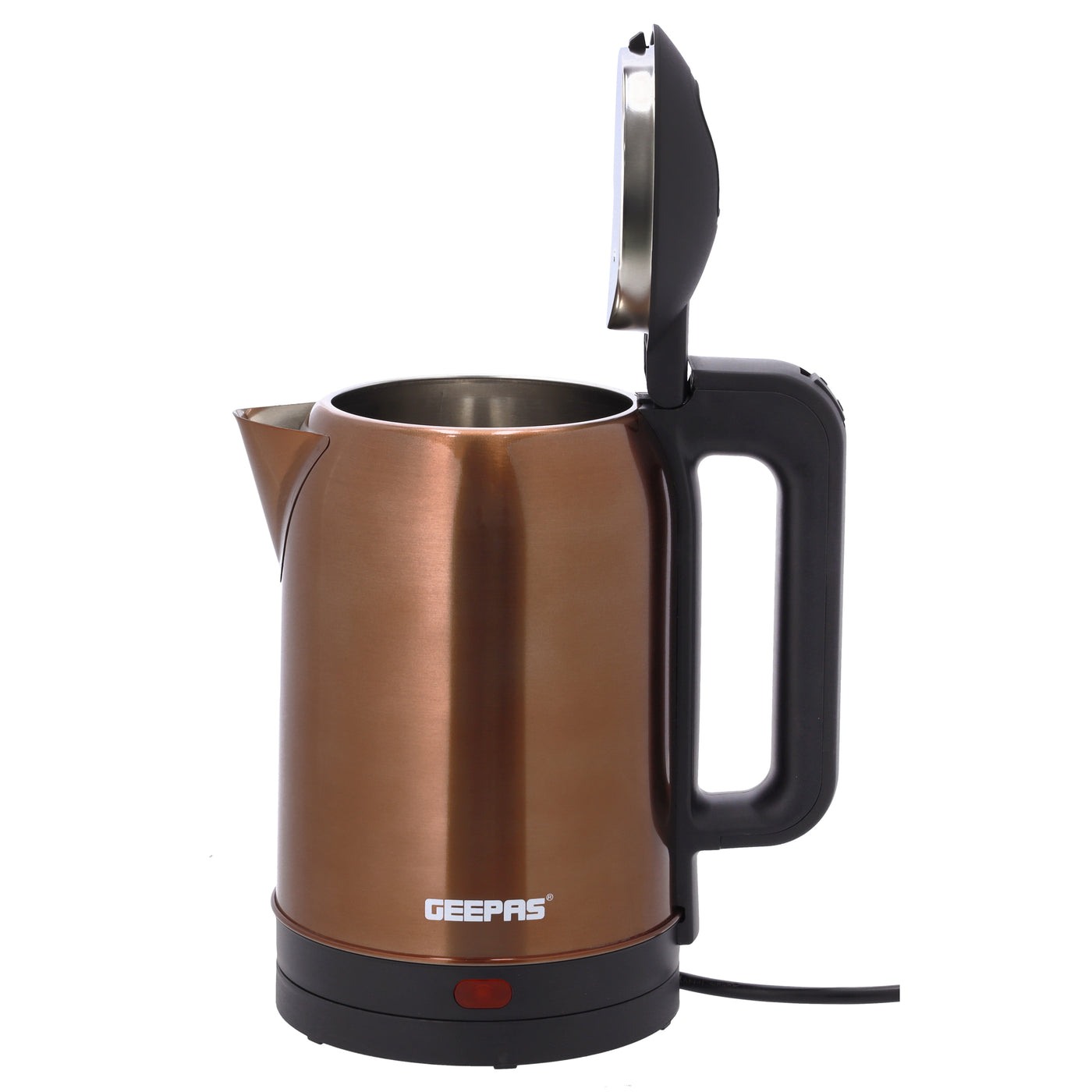 Geepas 1.8 L Stainless Steel Electric Kettle- GK38053| 360-Degrees Rotation, Boil Dry Protection and Automatic Cut-Off| Perfect for Boiling Water, Milk, Tea| 1500 W, Copper Color