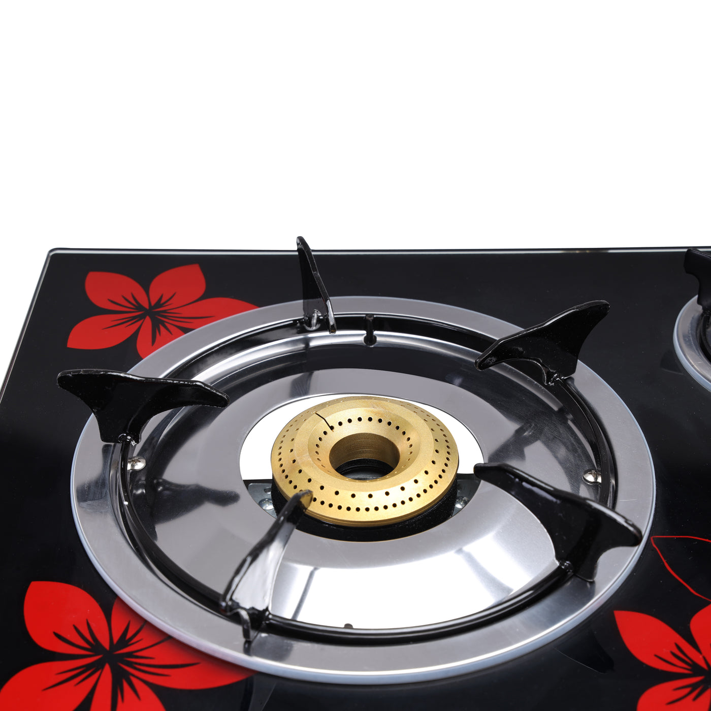 Gas Cooker, 8mm Tempered Glass Top, GK6759 | Triple Burner Gas Stove | Stainless Steel Frame & Tray | Japanese Piezo | Iron Mixing Tube