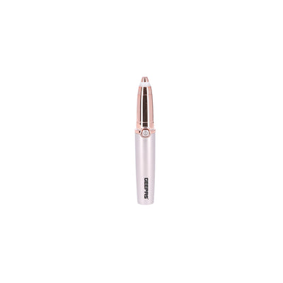 Geepas Eyebrow Trimmer- GLS86040| Ergonomic Design with Precision Tip and Comfortable Grip, Equipped with Built-In Light Indicator| Perfect for Salon and In-House Styling of Eyebrows| Rose Gold, 1-Year Warranty