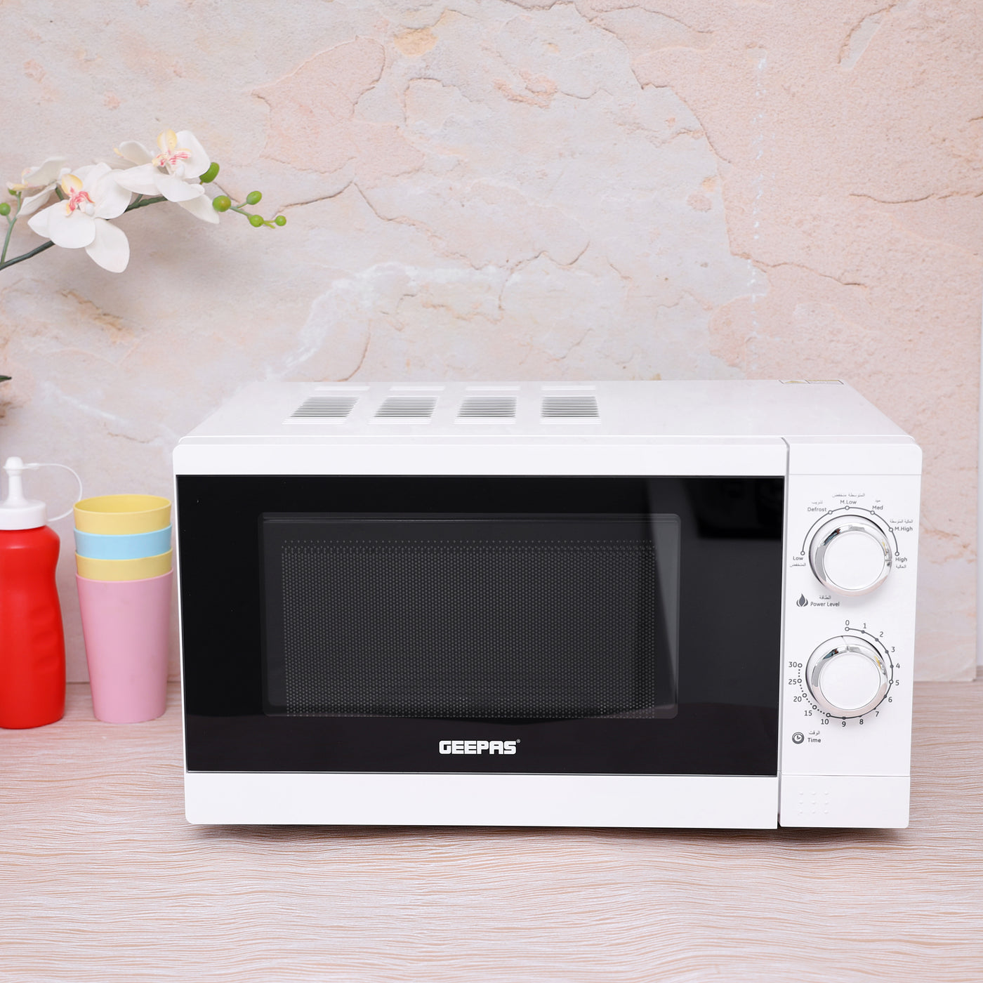 Microwave Oven, 20L Solo Electric Oven, GMO1894 | Re-Heating and Fast Defrosting | Adjustable Temperature & Timer Function | 1200W Powerful Oven