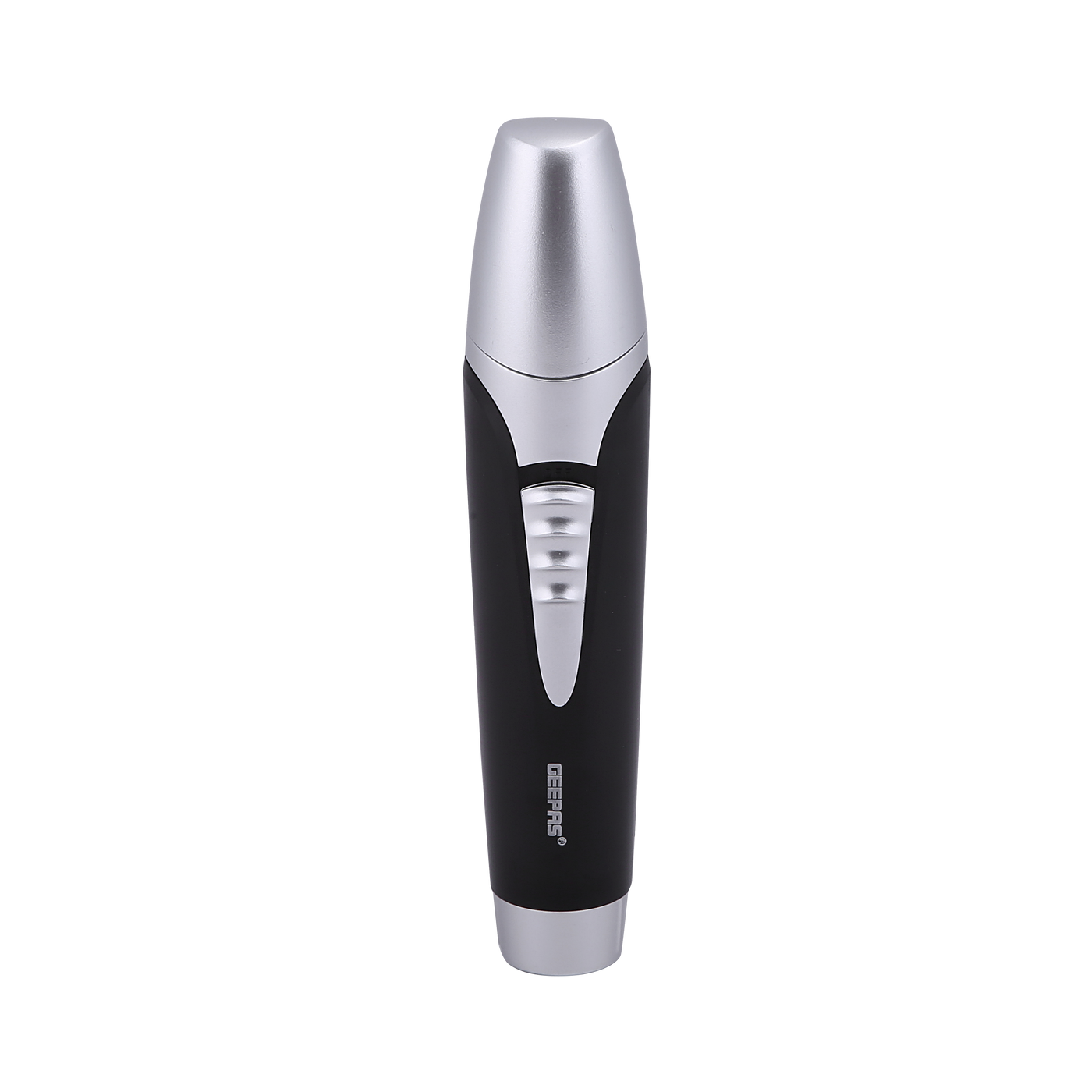 GNT8651 Nose And Ear Trimmer - Professional 2 in 1 Eyebrow, Facial Hair Trimmer With Cleaning Brush Black/Silver 3.4x3.2x14.2cm