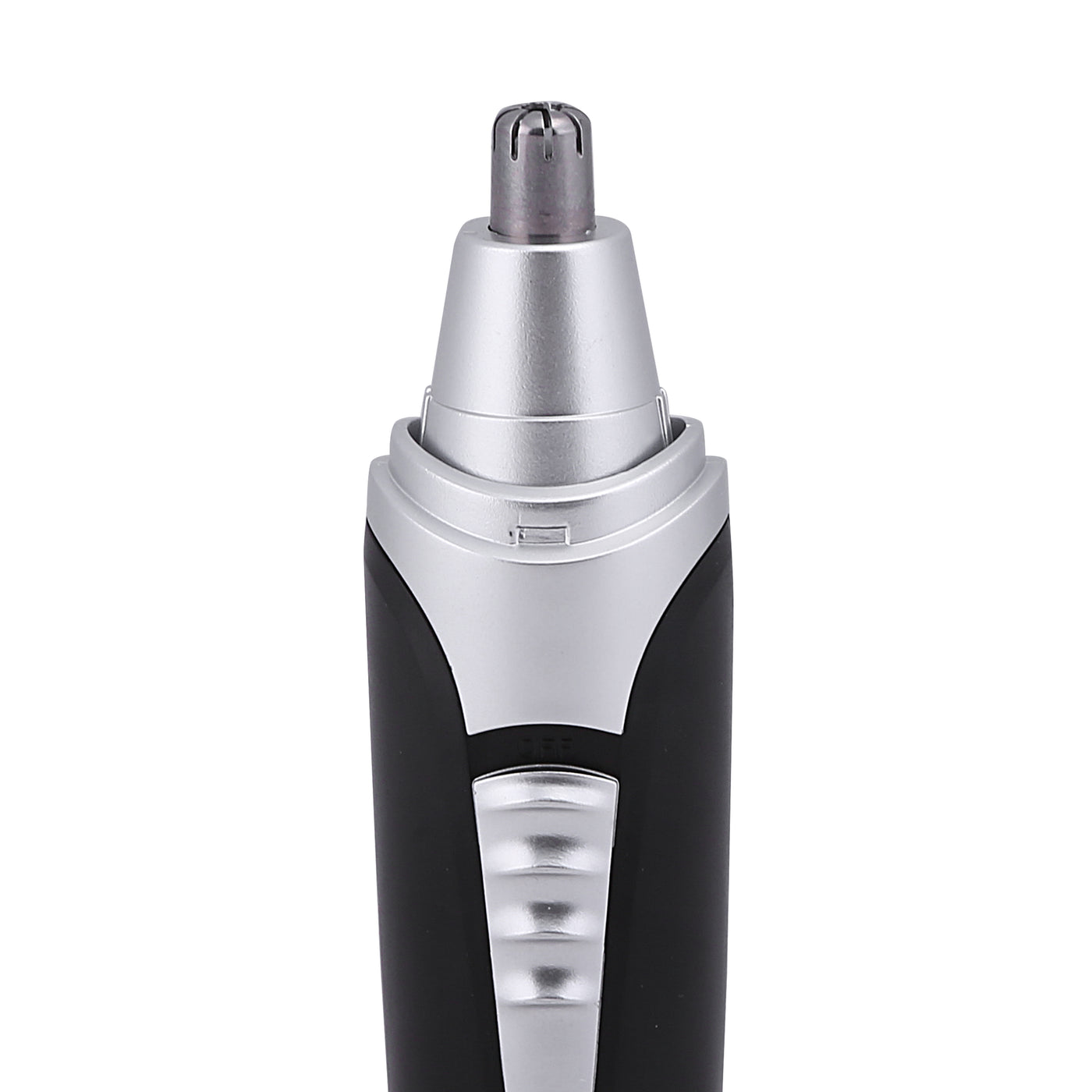 GNT8651 Nose And Ear Trimmer - Professional 2 in 1 Eyebrow, Facial Hair Trimmer With Cleaning Brush Black/Silver 3.4x3.2x14.2cm