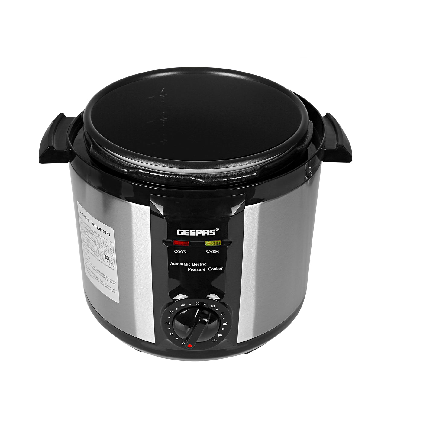 Electric Pressure Cooker, 6L Capacity, GPC307 | Non-Stick Coating Inner Pot | Keep Warm Function | Stainless Steel Cooker | Cool Touch Body | Timer Function