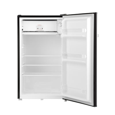 Geepas Single Door Mini Defrost Refrigerator-GRF1212BXE| Mini Fridge in Retro Design, Low Noise and Low Voltage| Quick Cooling and Easy Cleaning| Black, 1 Year Warranty