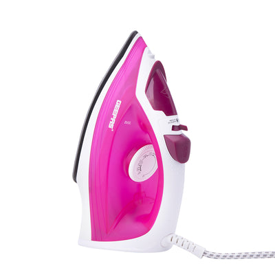 Geepas GSI7808 Steam Iron- Non-Stick Coating Plate 1300W & Adjustable Thermostat Control | 210ML Water Tank & Steam Shot for Crease Free Clothes | 2 Years Warranty