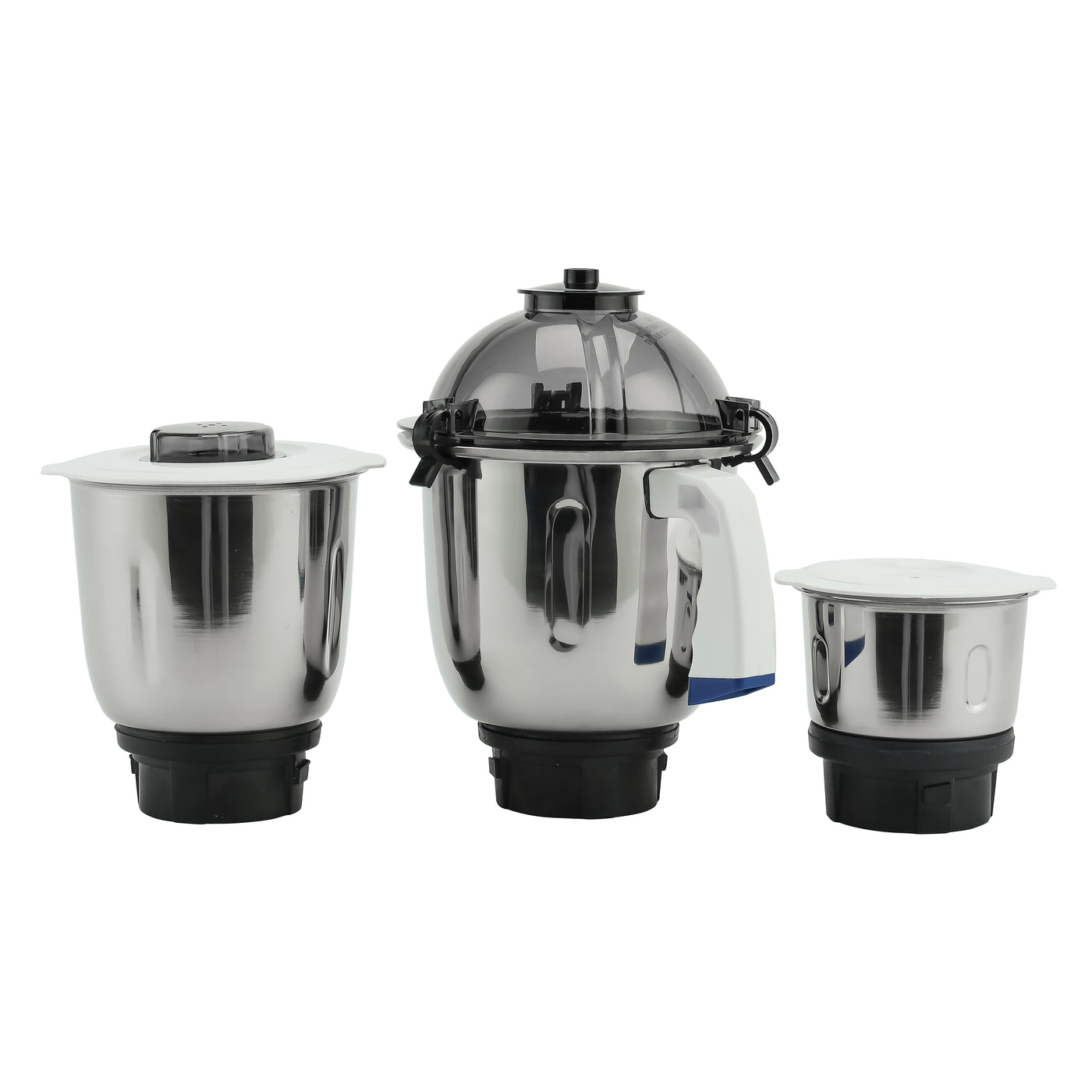 Geepas 3-IN-1 Mixer Grinder- GSB44088| 1200W Powerful Copper Motor with Stainless Steel Jars (1.5 L, 1.0 L, 0.5 L) and Blades, ABS Body and Unbreakable PC Dome Lid| Ergonomic Design with Motor Overload Protector