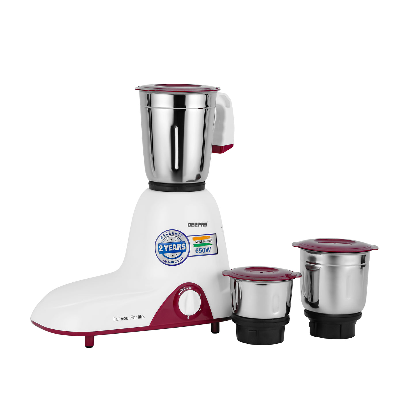 3 In 1 Mixer Grinder With 3 Speed setting with Incher | Heavy duty Motor | Silent and smooth Blender | Shock Proof and Over Heat Protetction