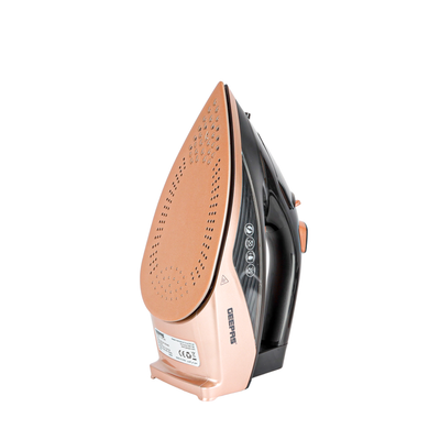 Geepas Steam Iron- GSI7785/ Cord and Cordless Use, Ironing Box with Ceramic-Coated Soleplate and Self-Cleaning Function/ Comfortable Handle and Handy Design with Multiple Functions/ 350 ml Water Tank, Suitable for All Kinds of Fabric, 2200 W Power