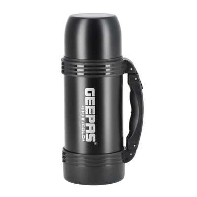 Geepas GSVF4114  Vacuum Flask, 0.5L - Stainless Steel Vacuum Bottle Keep Hot & Cold Antibacterial topper & Cup - Perfect for Outdoor Sports, Fitness, Camping, Hiking, Office, School | 2 Years Warranty