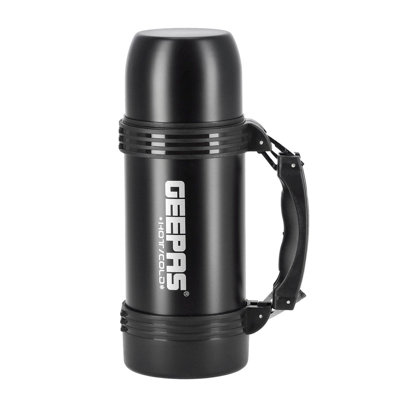 Geepas GSVF4114  Vacuum Flask, 0.5L - Stainless Steel Vacuum Bottle Keep Hot & Cold Antibacterial topper & Cup - Perfect for Outdoor Sports, Fitness, Camping, Hiking, Office, School | 2 Years Warranty