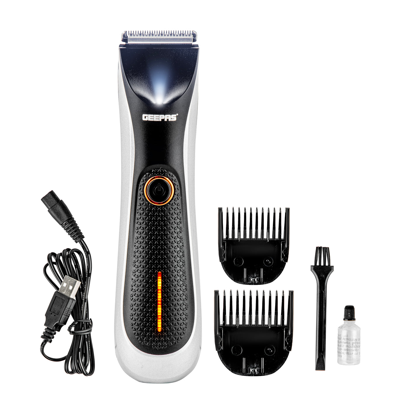 Rechargeable Trimmer, Adjustable Trimming Guide, GTR56024 | Cordless Trimmer for Men's Beard | Charging Indicators | Hair Clipper & Beard Stubble Trimmer Kit