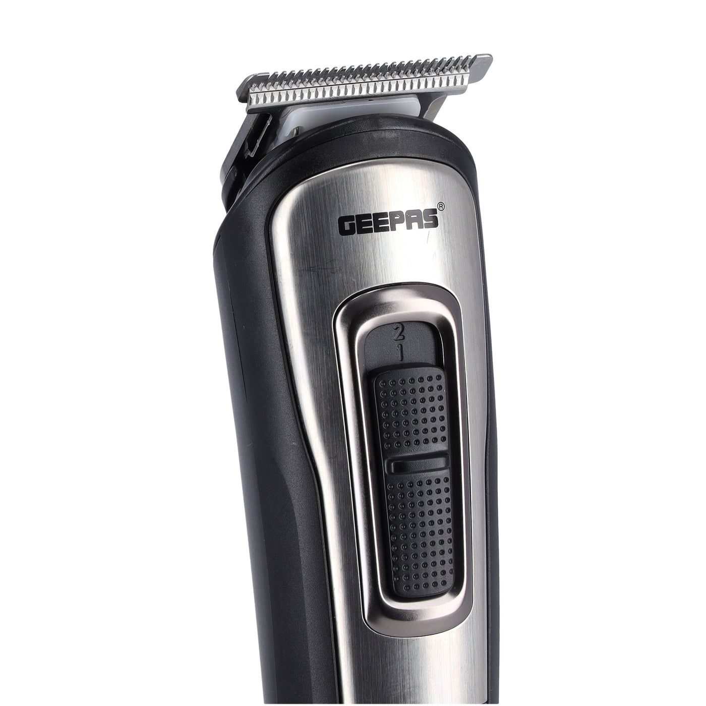 Geepas 11-IN-1 Rechargeable Grooming Set- GTR8300| With 6 Interchangeable Heads and 4 Comb Attachments| Includes a Charging Stand, Cleaning Brush and USB Cable| Prefect for Home and Professional Styling| Black