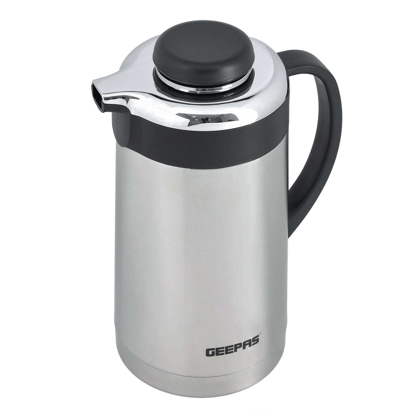 Geepas Stainless Steel Vacuum Flask, Double Walled Airpot,GVF27017 | 1.6L Capacity | Hot & Cold up to 24 Hours | Thermal Insulated Airpot | Portable & Leak Proof Design