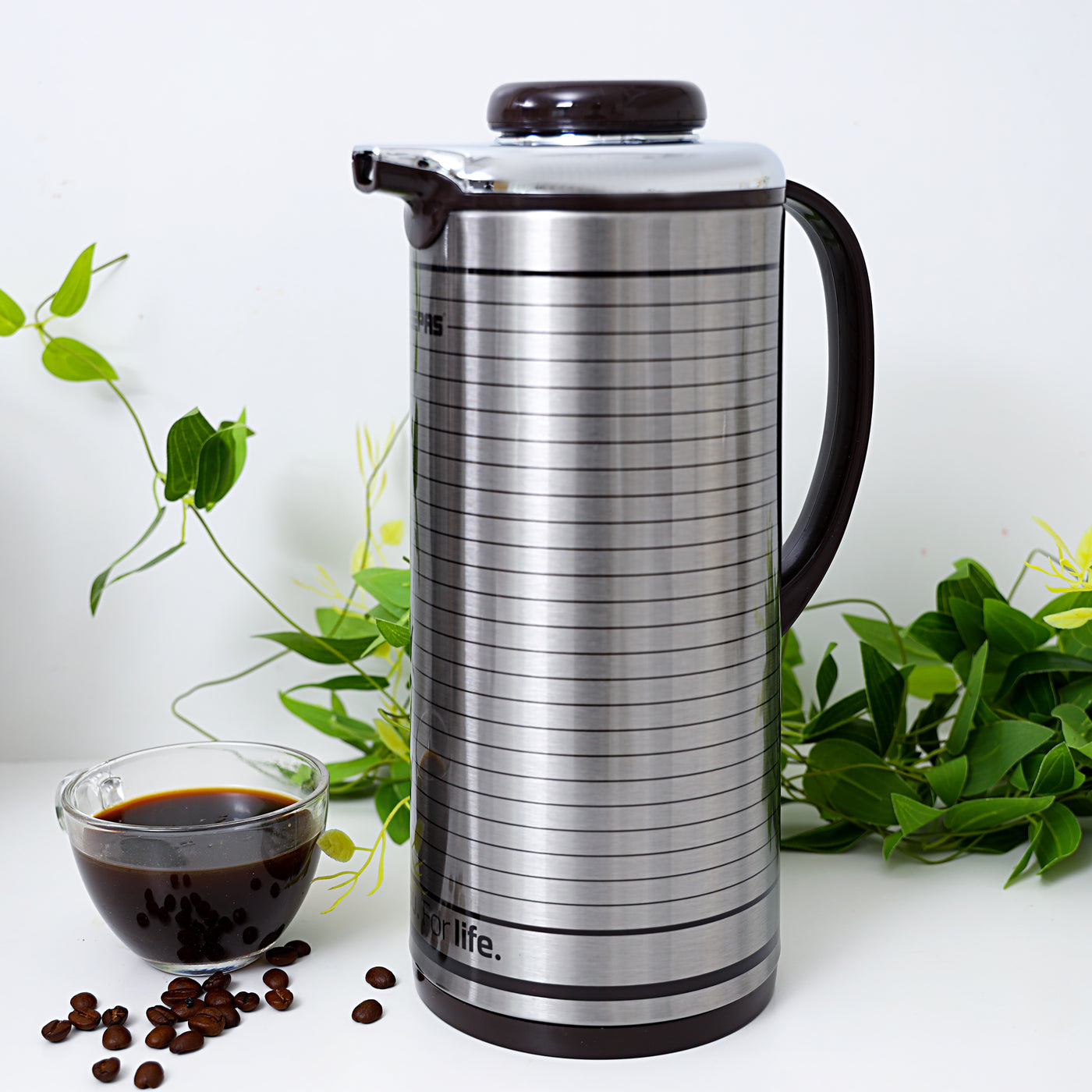 Geepas GVF5261 1.9L Vacuum Flask- | Heat Insulated Thermos | for Keeping Hot/Cold Long Hour, Multi-Walled Vacuum for Coffee, Water, Beverage | Ideal for Social Occasion, Commercial & Outings | 2 Years Warranty