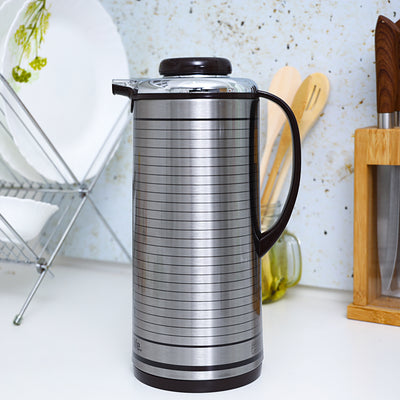 Geepas GVF5261 1.9L Vacuum Flask- | Heat Insulated Thermos | for Keeping Hot/Cold Long Hour, Multi-Walled Vacuum for Coffee, Water, Beverage | Ideal for Social Occasion, Commercial & Outings | 2 Years Warranty