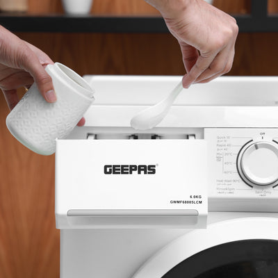 Geepas 6Kg Front Loading Washing Machine, 15programs, GWMF68005LCU | 1000 RPM | LED Display | Waterproof IPX4 | 1 Years Warranty