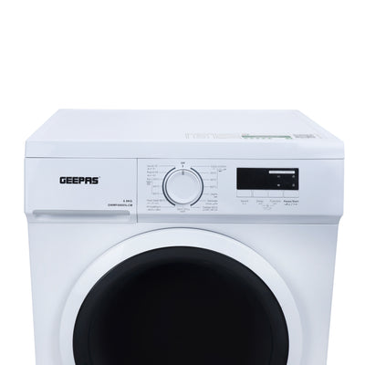 Geepas 6Kg Front Loading Washing Machine, 15programs, GWMF68005LCU | 1000 RPM | LED Display | Waterproof IPX4 | 1 Years Warranty