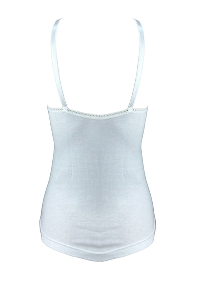 Alphabet Girls Camisole  White 6 Pack (7/8yrs)